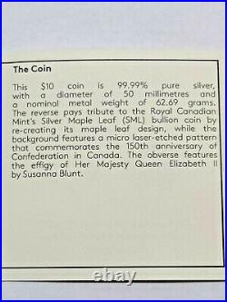 2017 Canada Iconic Maple Leaf 2 Oz 999 Fine Silver Coin