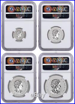 2017 Canada Maple Leaf Trbte Silver Reverse PF 4-Coin Set NGC PF70 ER SKU49110