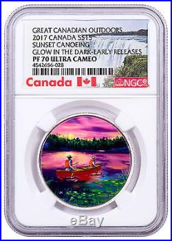 2017 Canada Outdoor Canoeing Glow in the Dark 3/4 oz Silver NGC PF70 ER SKU47051 2017 Canada Outdoor Canoeing Glow in the Dark 3/4 oz Silver NGC PF70 ER SKU47051