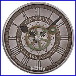 2017 Canada Peace Tower Clock 90th 5 oz Silver Antiqued $50 GEM BU OGP SKU48389