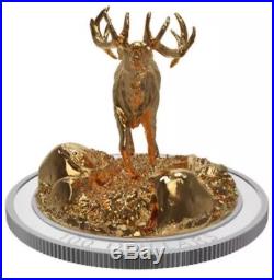 2017 Canada Sculpture Majestic Animals Elk 10 oz Silver Coin