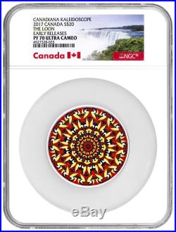 2017 Canada Silver $20 Kaleidoscope The Loon PF70 UC ER NGC Coin RARE