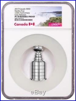 2017 Canada Silver $50 Stanley Cup 3.2 oz PF70 REVERSE PROOF ER NGC Coin