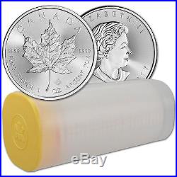 2017 Canada Silver Maple Leaf 1 oz $5 1 Roll Twenty-five 25 BU Coins