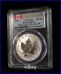 2017 Canada Silver Maple Leaf PCGS PR70 FS 150th Anniversary Privy Reverse Proof