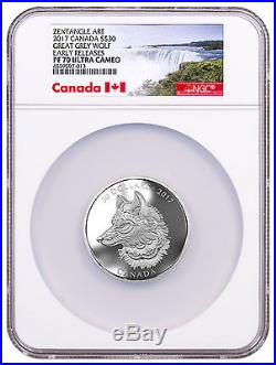 2017 Canada Zentangle Art Grey Wolf 2 oz Silver $30 NGC PF70 UC ER SKU48261