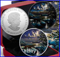 2017 Moonlight Glow-in-Dark 2OZ Pure Silver $30 Canada Cougar Coin, Mintage 4000