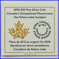 2018 $20 Canada's Unexplained Phenomena The Falcon Lake Incident Pure Silver