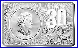 2018 3 oz 30th Anniversary CANADA MAPLE LEAF Silver Bar and Coin Set Box COA