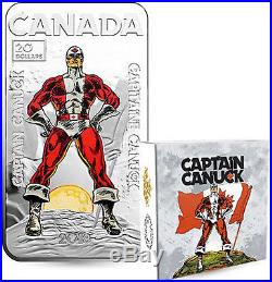 2018 CANADA $20 CAPTAIN CANUCK Rectangular 1oz. 9999 Pure Silver Coin NO TAXES