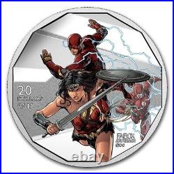 2018 Canada 1 oz Silver $20 The Justice LeagueT Flash & Wonder Woman BOX & COA