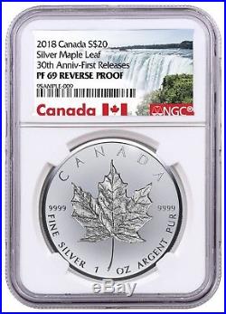2018 Canada 1 oz Silver Maple Leaf Incuse Reverse PF $20 NGC PF69 UC FR SKU52795