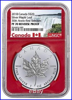 2018 Canada 1oz Silver Maple Leaf Incuse Rev NGC PF70 UC FR Red PRESALE SKU52800