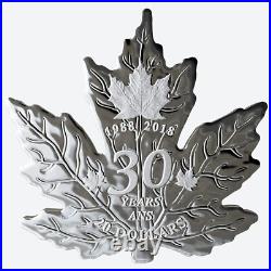 2018 Canada $20 30th Anniversary of the Silver Maple Leaf Pure Silver Coin 2018 Canada $20 30th Anniversary of the Silver Maple Leaf Pure Silver Coin