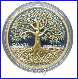 2018 Canada $20 Fine Silver 1oz Proof Tree Of Life #25-14