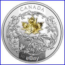 2018 Canada 2 oz Silver Maple Leaf Gilt Proof $30 Coin GEM Proof OGP SKU49837