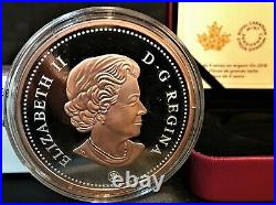 2018 Canada 5¢ SILVER 99.99% 5 OZ BIG COIN SERIES ROSE GOLD PLATE withBOX/CASE/COA