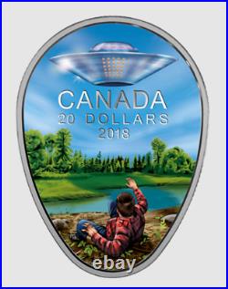 2018 Canada FALCON LAKE INCIDENT Unexplained Phenomena 1 Oz $20 Silver Coin