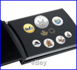 2018 Canada Pure Silver Coloured 6 Coin Proof Circulation Set With Medallion