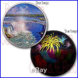 2018 Fireworks At The Falls 2 OZ $30 Glow-In-The-Dark Pure Silver Coin Canada