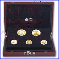 2018 Legacy of the Dime Pure Silver Gold Plated Proof Coin Set Canada