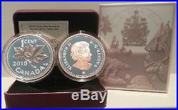 2018 Penny Big Coin Maple Leaf 1-Cent 5OZ Pure Silver Proof Coin Canada