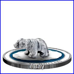 2018 Polar Bear Soapstone Enamelled Prf. $50 Canadian silver coin GREAT DEAL