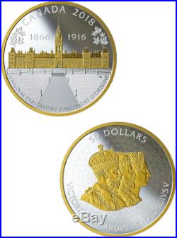 2018 Puzzle Piece Canada History Parliament Buildings $50 Silver Coin 1866-1916