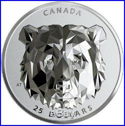 2019/2020 Canada 1oz Multifaceted Animal Head Grizzly Bear EHR Silver Proof Coin