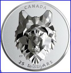 2019 $25 Canada Silver Wolf Multifacated High Relief Proof. SOLD OUT AT RCM