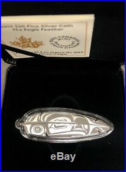 2019 Canada $20.9999 1 Oz Eagle Feather Silver Proof Coin Low Mintage 3,000