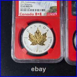 2019 Canada $20 Gilt MAPLE LEAF Incuse 40th ANNIVERSARY NGC PF69 Red 2019 Canada $20 Gilt MAPLE LEAF Incuse 40th ANNIVERSARY NGC PF69 Red