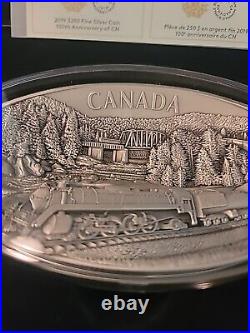 2019 Canada 250 Dollars Silver 100th Anniversary Of CN With OGP KILO