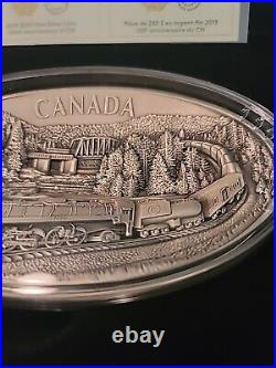 2019 Canada 250 Dollars Silver 100th Anniversary Of CN With OGP KILO