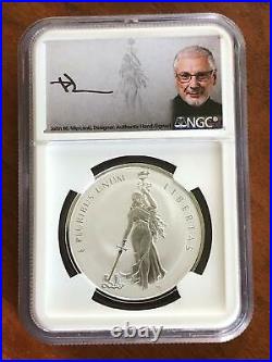 2019 Canada Peace & Liberty Silver One Ounce High Relief Official Medal Ngc Pf70