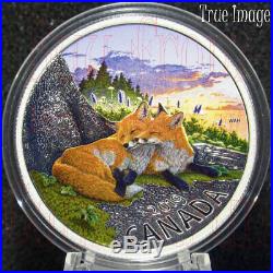 2019 Canadian Fauna #2 The Fox $20 1 OZ Pure Silver Coloured Coin Canada