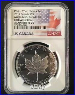 2019 PRIDE OF TWO NATIONS SET NGC REV PF70 First Day of Issue RCM Canada Set
