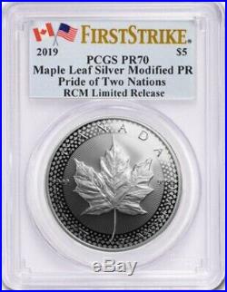 2019 Pride of Two Nations Maple Leaf PCGS PR70 FIrst Strike RCM Canada Version