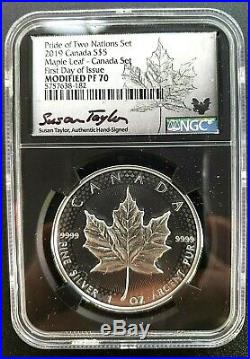 2019 W Canada Rcm Version Pride Of Two Nations Ngc Pf70 Set First Day Issue