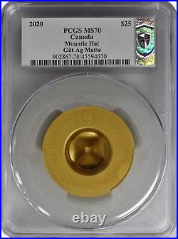 2020 $25 Canada 1.5oz Silver Mountie Hat Gilt Ag Matte PCGS MS70 Blunt Signature 2020 $25 Canada 1.5oz Silver Mountie Hat Gilt Ag Matte PCGS MS70 Blunt Signature