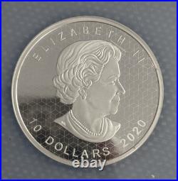 2020 Canada $10.9999 Silver 2 Oz Pulsating Maple Leaf PF70 NGC Coin