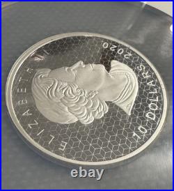 2020 Canada $10.9999 Silver 2 Oz Pulsating Maple Leaf PF70 NGC Coin