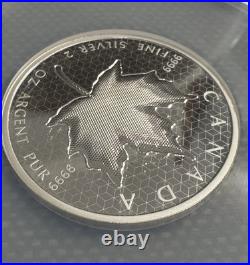 2020 Canada $10.9999 Silver 2 Oz Pulsating Maple Leaf PF70 NGC Coin