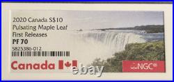 2020 Canada $10.9999 Silver 2 Oz Pulsating Maple Leaf PF70 NGC Coin