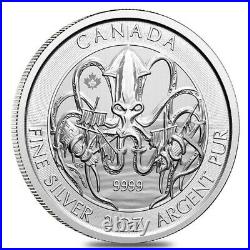 2020 Canada $10 Kraken 2 oz. 9999 Silver Coin NGC MS 69