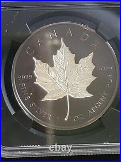 2020 Canada $20 1Oz Silver Maple Leaf Incuse Rhodium Plated NGC PR70 FDOI 1 ONLY