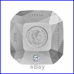 2020 Canada 3 oz Pure Silver $50 Dollars Diamond shaped Coin Forevermark Diamond