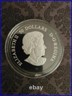2020 Canada $50 Gilt Maple Leaves In Motion Rhodium Plated NGC PF70 Box COA 2020 Canada $50 Gilt Maple Leaves In Motion Rhodium Plated NGC PF70 Box COA