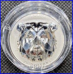 2020 Canada Grizzly Bear Multifaceted Silver High Relief RCM NEW BOX & COA