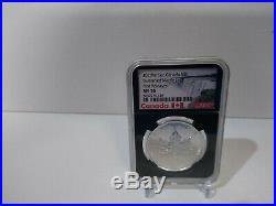 2020w Burnished Silver Maple Leaf Ngc Ms70 First Release Winnipeg Canada Mint
